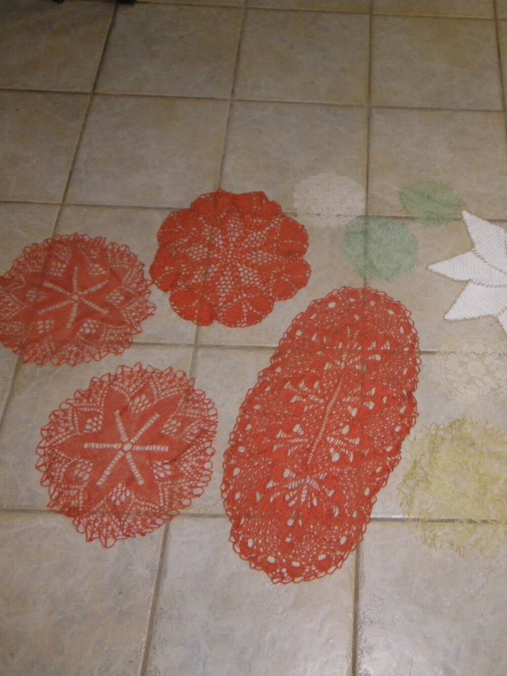 12 Vintage Hand Stitched Crocheted Small Decorative Table Accents Various Sizes
